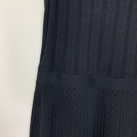 Trina Turk Marcela Pointelle Sweater Black‎ Dress - Picture 3 of 10
